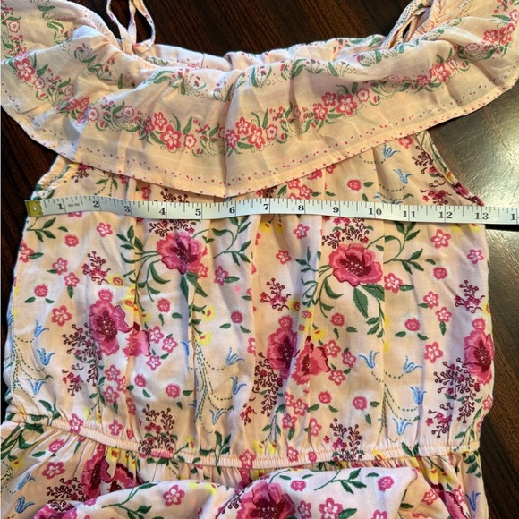 LC Waikiki Girls Pink Floral Off The Shoulder Maxi Dress Youth 12-13 152-156 cm - Picture 4 of 11